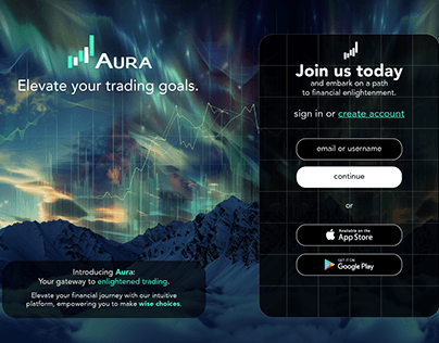Aura Online Broker Landing Page