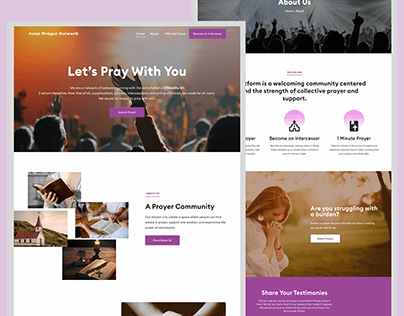 Prayer Website UI/UX Landing Page Design