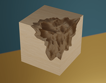 wood and resin cube
