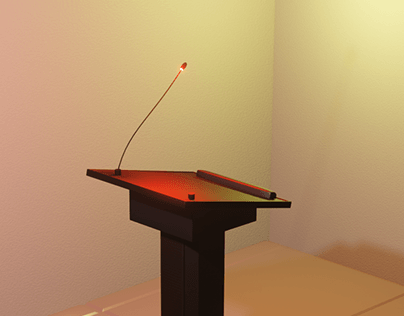 Podium Stand 3D Model