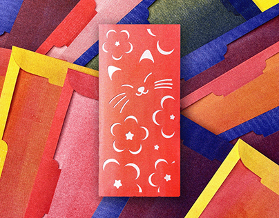 Project thumbnail - Lucky Meowny - Cat Risograph Red Packet