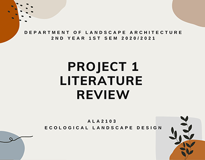 PROJECT 1 - LITERATURE REVIEW