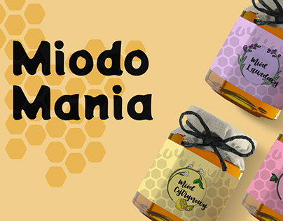Miodo Mania - labels design of Polish honey
