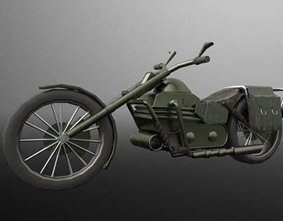 Мотоцикл для игры на Unity 3d