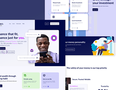 One's Finance: Personal Finance landing page