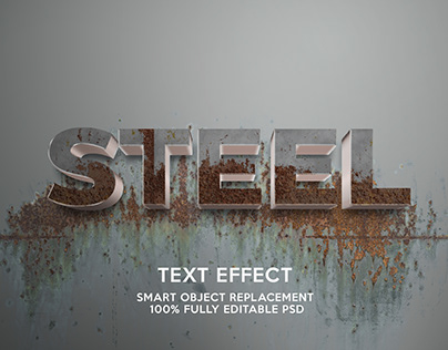 Steel text effct