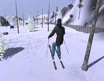 Snow Skii Environment For Game