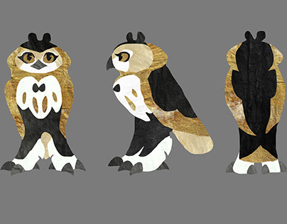 Owl conductor character design