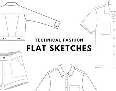 Fashion flat sketches