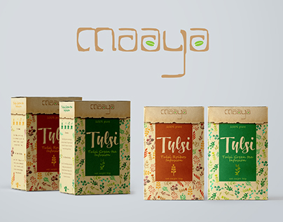 Tulsi tea packaging design