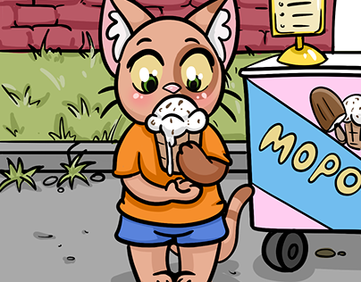 Кот и мороженое