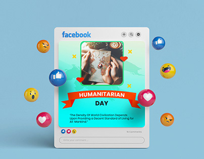 Humanitarian Day Social Media Post Design