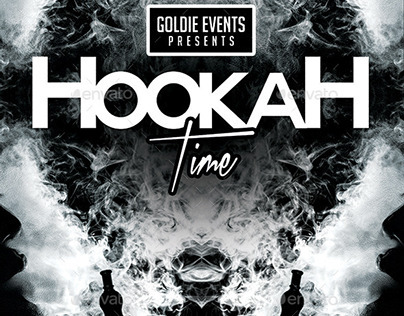 Hookah Time | Futuristic Party PSD Flyer Template
