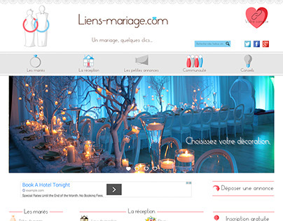 Mariage website new design