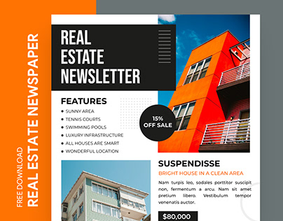 Free Editable Online Real Estate Newsletter Template