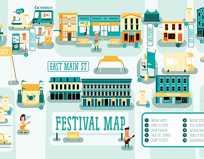 Illustated festival map