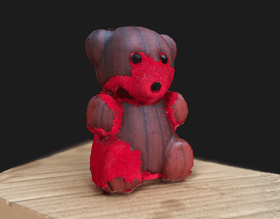 3D Scanned | Wooden Toy Bear