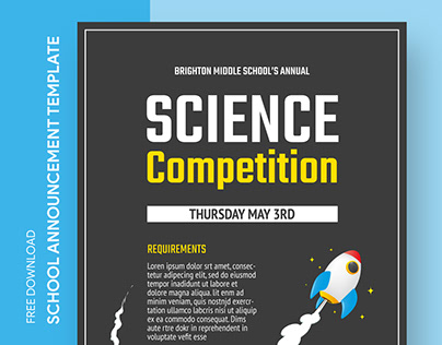 Free Science Competition School Announcement Template