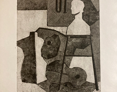 Still life, Engraving on cardboard, printing techniques
