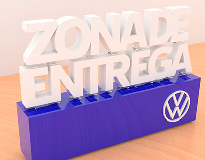 Letras 3d para exhibición Volkswagen