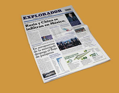 Newspaper cover | Periódico Explorador