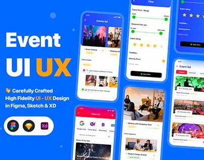 Event app screens - App Concept Design