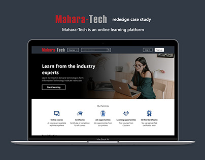 Maharatech educational website redesign case study