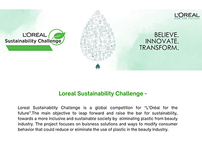 Loreal Sustainability Challenge
