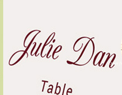 Table Place Cards & Tent Cards