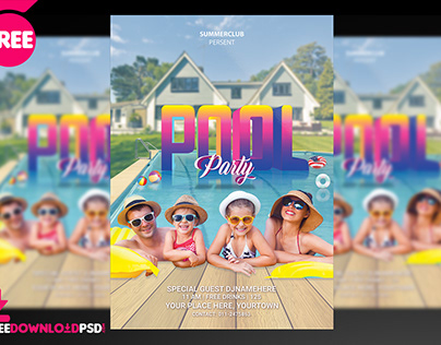 Pool Party flyer PSD