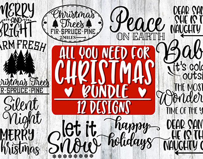 FREE Christmas Typography SVGs