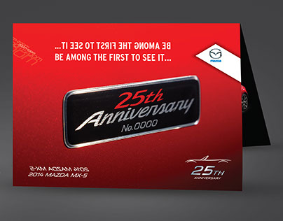 Mazda 25th Anniversary card