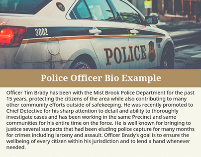 Police Officer Bio Examples