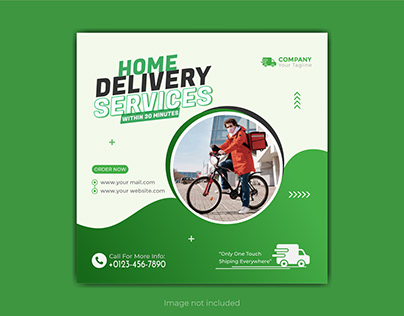 Social Media Post Design or Delivery Post Template