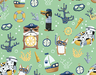 Sailor Dogs Pattern Collection
