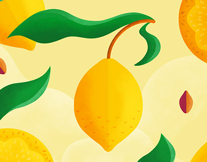 Juicy fruit illustrations