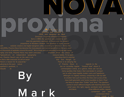 Proxima Nova Typeface Poster