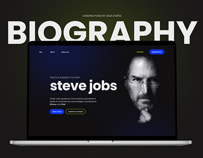 Biography Landing page Steve Jobs