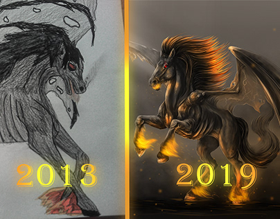 Redrawing old art "Dark Pegasus"