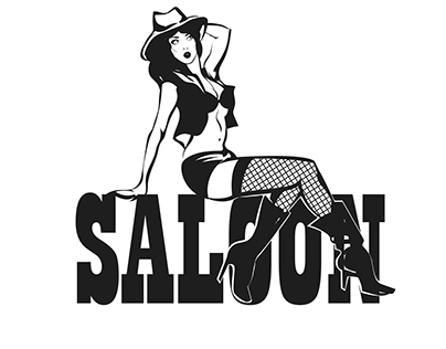 Pin up girls signs and illustration