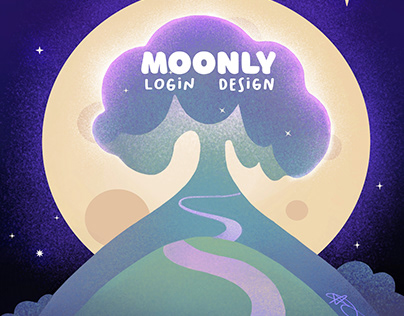 Digital illustration for Moonly app