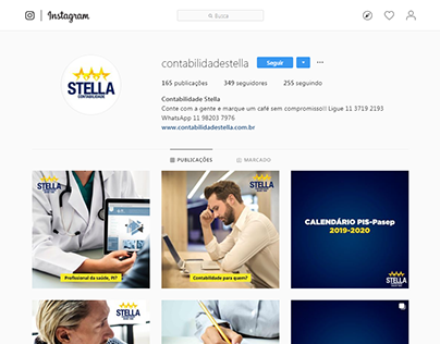 Redes sociais - Stella Contabilidade