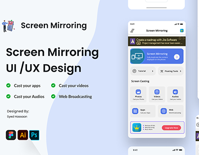 Screen Mirroring Mobile App Ui / Ux Design