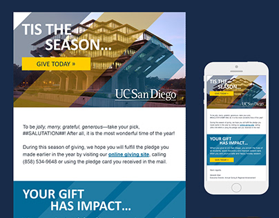 HIGHER EDUCATION | UCSD Solicitation Email