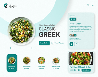 Salad Landing Page UI Design