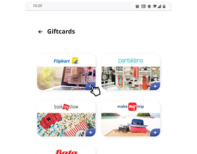 UI Design Layout - Giftcard Flow