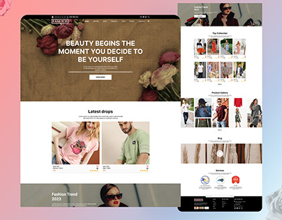 Dress sell Website landing page design