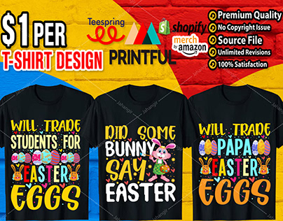 Easter Day T-Shirt Designs Bundle