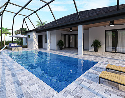 3D Rendering for Swimming Pool Design Sarasota Florida