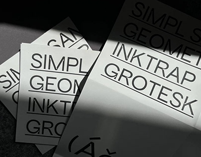 Simpl sanserif geometric inktrap font